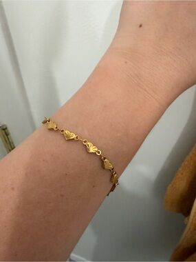 SLIDE Gold Heart Link Bracelet